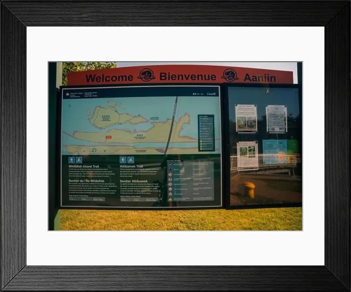 Framed Print : Sault Ste. Marie, ON, Canada-June 30, 2022 Historical building on the waterfront of the Soo Locks.. High quality photo Framed Print : Sault Ste. Marie, ON, Canada-June 30, 2022 Historical building on the waterfront of the Soo Locks.. High quality photo