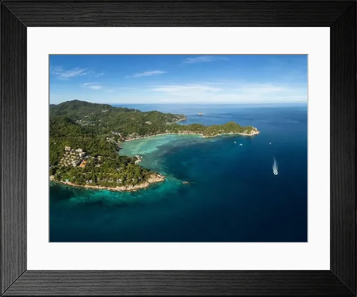 Framed Print : Ko Tao, Thailand: Aerial view of the Ko Tao island in the Gulf of Thailand in Southeast Asia Framed Print : Ko Tao, Thailand: Aerial view of the Ko Tao island in the Gulf of Thailand in Southeast Asia