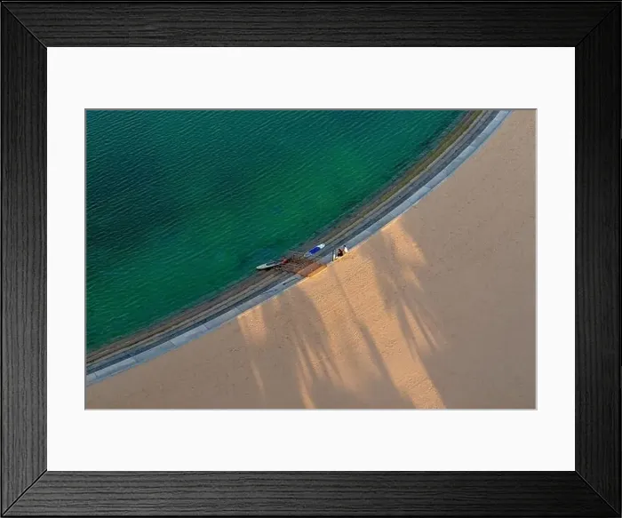 Framed Print : Sand beach aerial, top view of a beautiful sandy beach aerial shot with the blue waves rolling into the shore Framed Print : Sand beach aerial, top view of a beautiful sandy beach aerial shot with the blue waves rolling into the shore