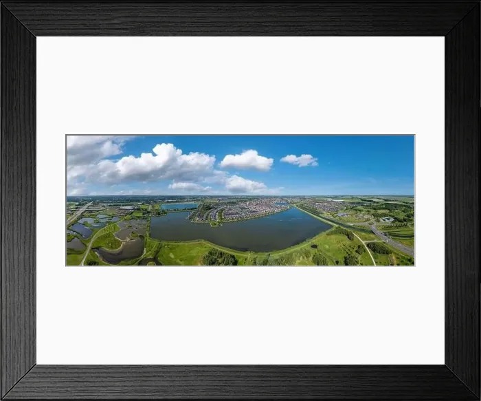 Framed Print : Aerial view, panorama picture with park Van Luna and district Stad van de Zon (City of the Sun) Framed Print : Aerial view, panorama picture with park Van Luna and district Stad van de Zon (City of the Sun)