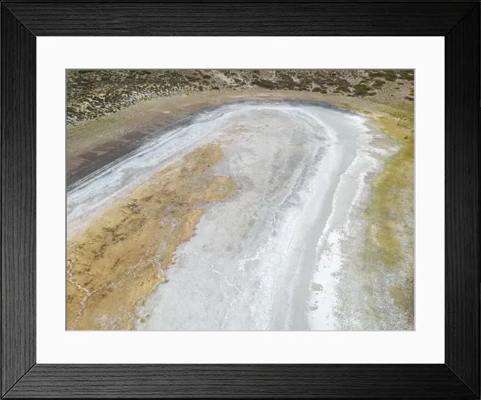 Framed Print : Completely dried out salt lake beside the Ruta40 in Argentina, South America - viewed from above Framed Print : Completely dried out salt lake beside the Ruta40 in Argentina, South America - viewed from above