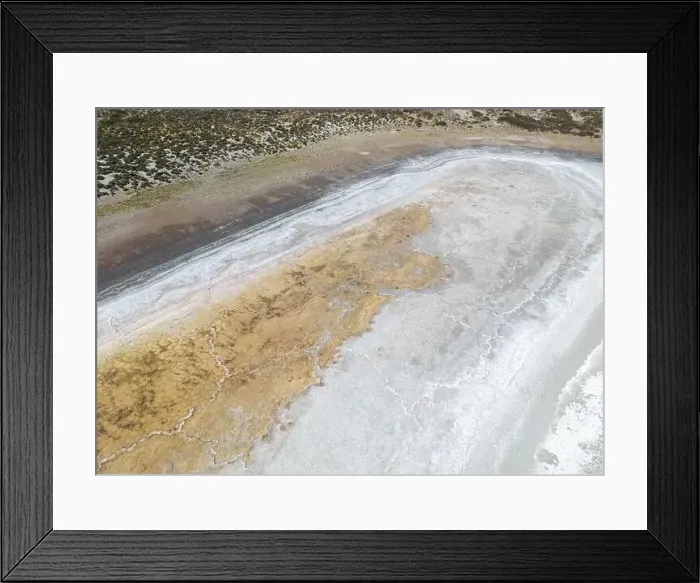 Framed Print : Completely dried out salt lake beside the Ruta40 in Argentina, South America - viewed from above Framed Print : Completely dried out salt lake beside the Ruta40 in Argentina, South America - viewed from above