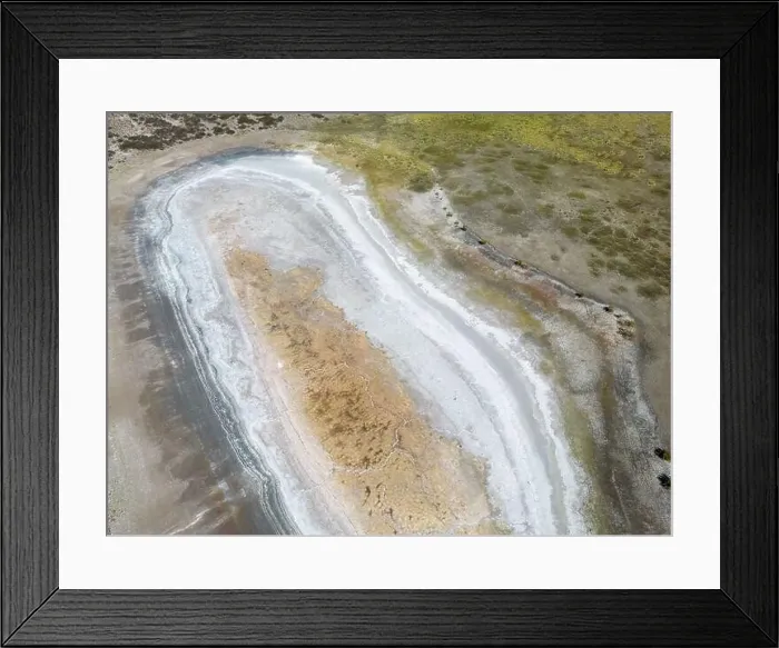 Framed Print : Completely dried out salt lake beside the Ruta40 in Argentina, South America - viewed from above Framed Print : Completely dried out salt lake beside the Ruta40 in Argentina, South America - viewed from above