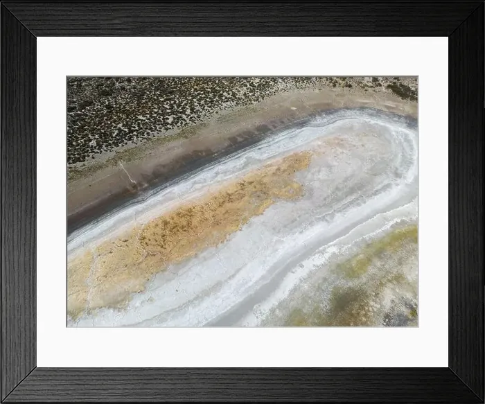 Framed Print : Completely dried out salt lake beside the Ruta40 in Argentina, South America - viewed from above Framed Print : Completely dried out salt lake beside the Ruta40 in Argentina, South America - viewed from above