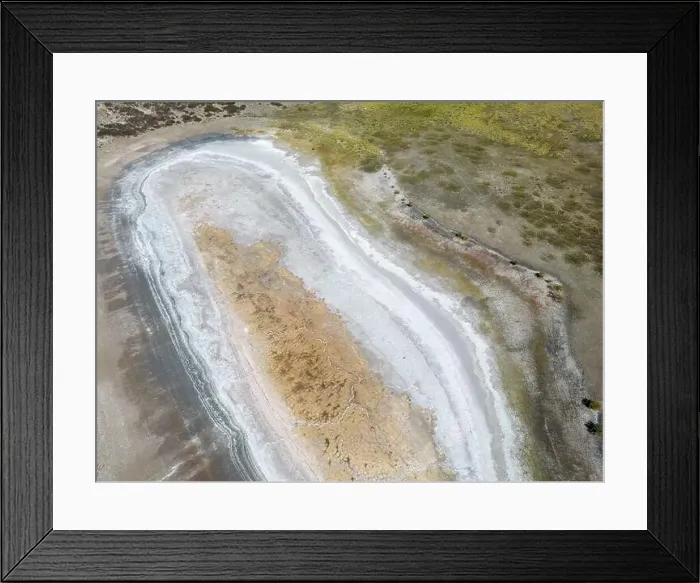 Framed Print : Completely dried out salt lake beside the Ruta40 in Argentina, South America - viewed from above Framed Print : Completely dried out salt lake beside the Ruta40 in Argentina, South America - viewed from above