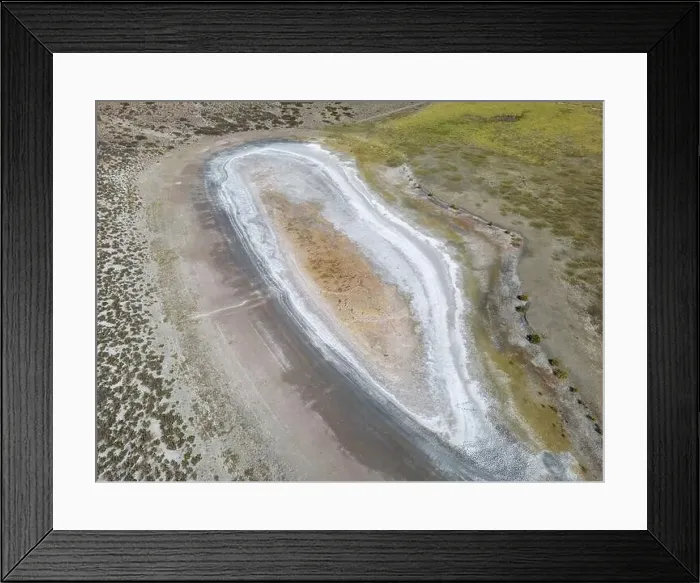 Framed Print : Completely dried out salt lake beside the Ruta40 in Argentina, South America - viewed from above Framed Print : Completely dried out salt lake beside the Ruta40 in Argentina, South America - viewed from above
