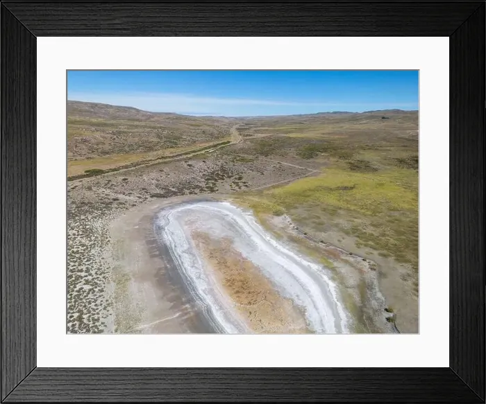 Framed Print : Completely dried out salt lake beside the Ruta40 in Argentina, South America - viewed from above Framed Print : Completely dried out salt lake beside the Ruta40 in Argentina, South America - viewed from above