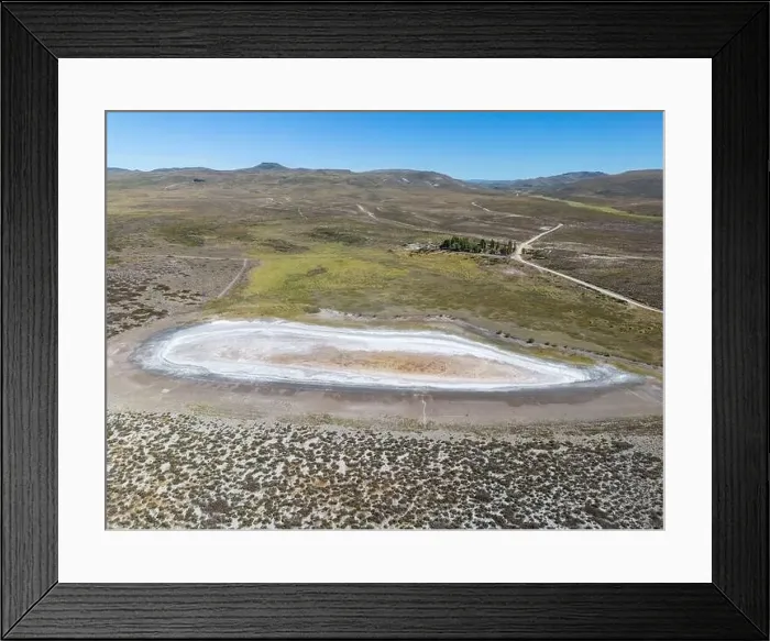 Framed Print : Completely dried out salt lake beside the Ruta40 in Argentina, South America - viewed from above Framed Print : Completely dried out salt lake beside the Ruta40 in Argentina, South America - viewed from above