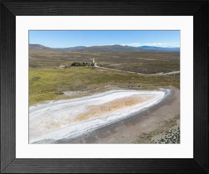 Framed Print : Completely dried out salt lake beside the Ruta40 in Argentina, South America - viewed from above Framed Print : Completely dried out salt lake beside the Ruta40 in Argentina, South America - viewed from above