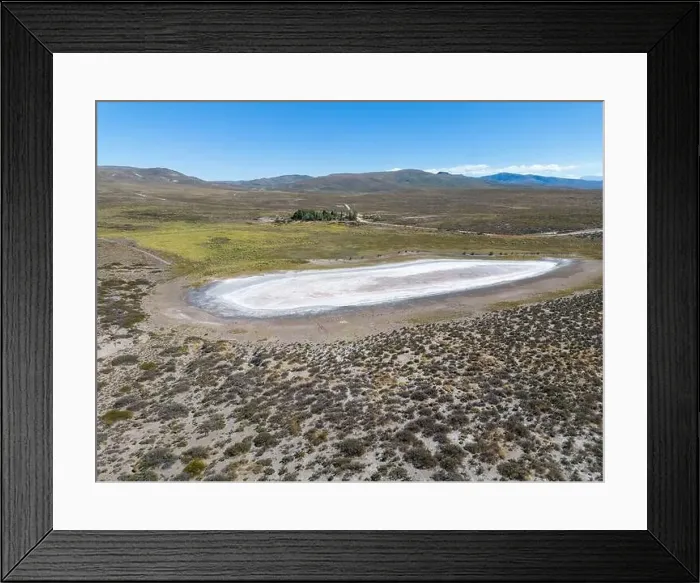 Framed Print : Completely dried out salt lake beside the Ruta40 in Argentina, South America - viewed from above Framed Print : Completely dried out salt lake beside the Ruta40 in Argentina, South America - viewed from above