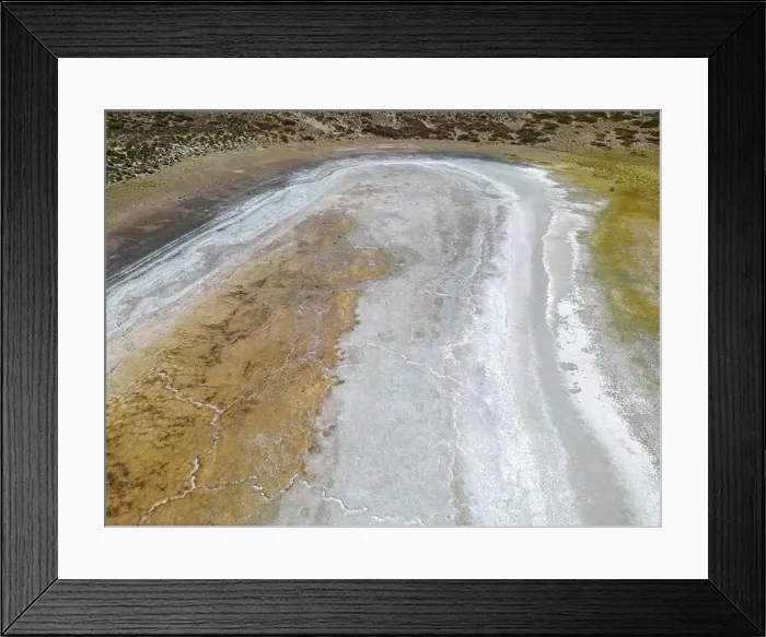 Framed Print : Completely dried out salt lake beside the Ruta40 in Argentina, South America - viewed from above Framed Print : Completely dried out salt lake beside the Ruta40 in Argentina, South America - viewed from above