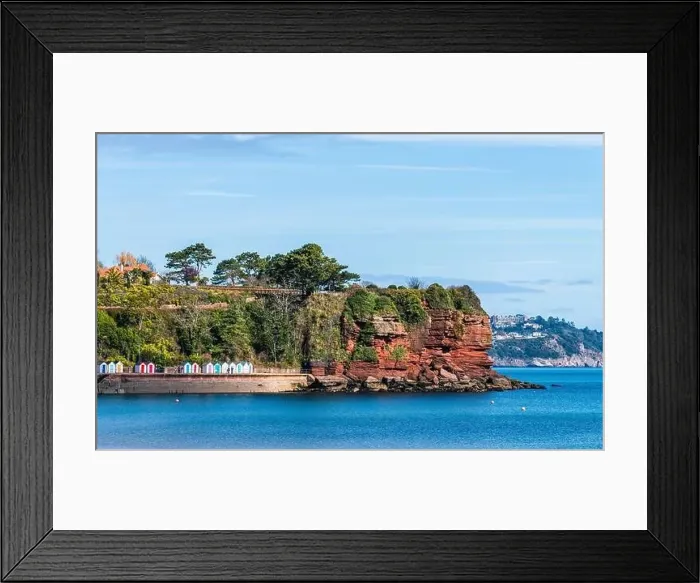 Framed Print : Aerial view of Roundham Head and Goodrington Promenade from a drone, Paignton, Devon, England