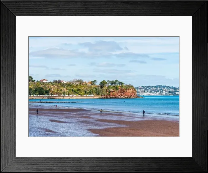 Framed Print : Goodrington Beach and Goodrington Promenade, Paignton, Devon, England, Europe