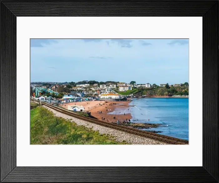 Framed Print : Goodrington Beach and Goodrington Promenade, Paignton, Devon, England, Europe Framed Print : Goodrington Beach and Goodrington Promenade, Paignton, Devon, England, Europe