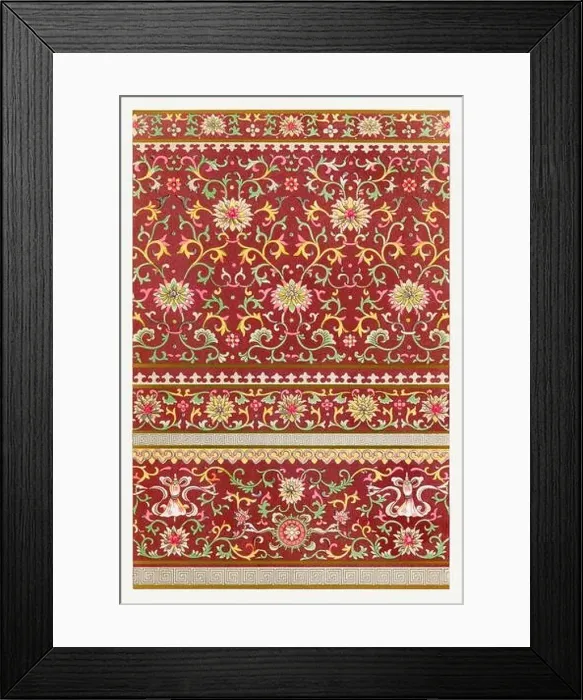 Framed Print : Beautiful vintage oriental design. Chinese floral pattern in high resolution from the mid-19th century Framed Print : Beautiful vintage oriental design. Chinese floral pattern in high resolution from the mid-19th century