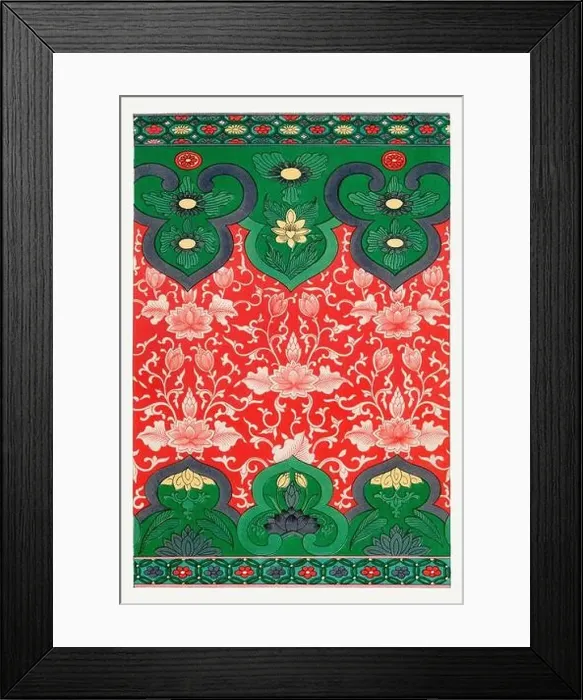 Framed Print : Beautiful vintage oriental design. Chinese floral pattern in high resolution from the mid-19th century Framed Print : Beautiful vintage oriental design. Chinese floral pattern in high resolution from the mid-19th century