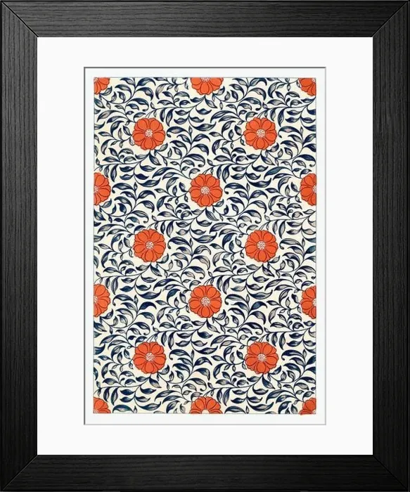 Framed Print : Beautiful vintage oriental design. Chinese floral pattern in high resolution from the mid-19th century Framed Print : Beautiful vintage oriental design. Chinese floral pattern in high resolution from the mid-19th century
