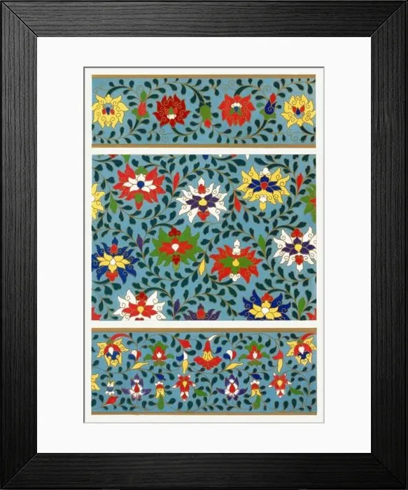 Framed Print : Beautiful vintage oriental design. Chinese floral pattern in high resolution from the mid-19th century Framed Print : Beautiful vintage oriental design. Chinese floral pattern in high resolution from the mid-19th century