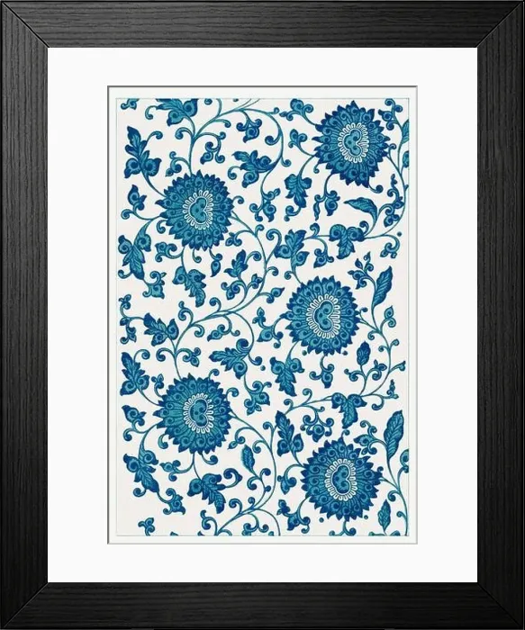Framed Print : Beautiful vintage oriental design. Chinese floral pattern in high resolution from the mid-19th century Framed Print : Beautiful vintage oriental design. Chinese floral pattern in high resolution from the mid-19th century