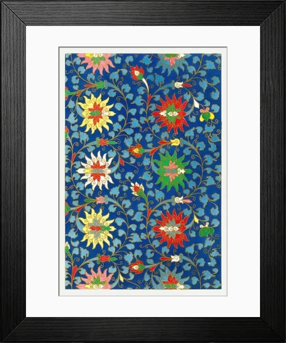 Framed Print : Beautiful vintage oriental design. Chinese floral pattern in high resolution from the mid-19th century Framed Print : Beautiful vintage oriental design. Chinese floral pattern in high resolution from the mid-19th century