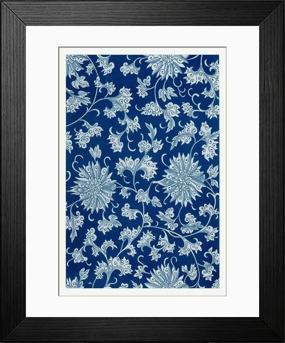 Framed Print : Beautiful vintage oriental design. Chinese floral pattern in high resolution from the mid-19th century Framed Print : Beautiful vintage oriental design. Chinese floral pattern in high resolution from the mid-19th century