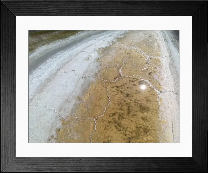 Framed Print : Completely dried out salt lake beside the Ruta40 in Argentina, South America - viewed from above Framed Print : Completely dried out salt lake beside the Ruta40 in Argentina, South America - viewed from above