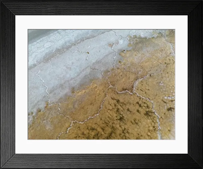 Framed Print : Completely dried out salt lake beside the Ruta40 in Argentina, South America - viewed from above Framed Print : Completely dried out salt lake beside the Ruta40 in Argentina, South America - viewed from above