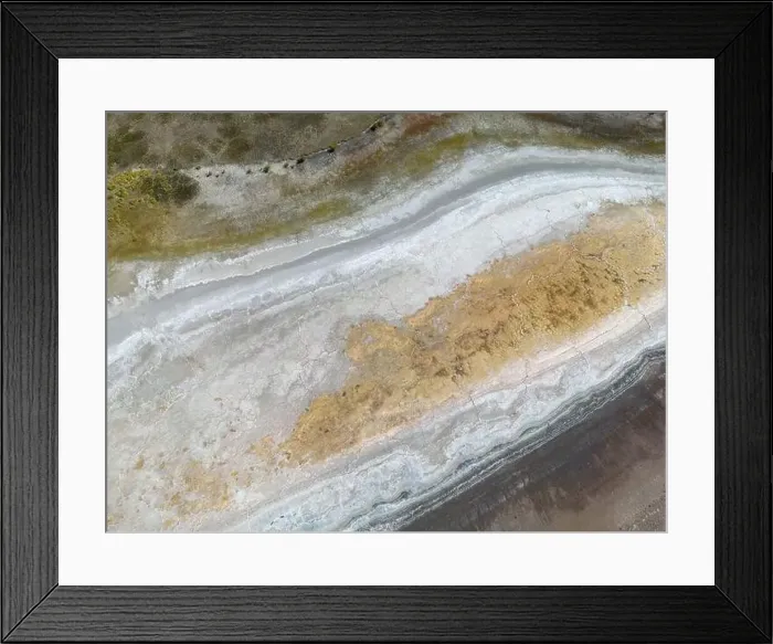 Framed Print : Completely dried out salt lake beside the Ruta40 in Argentina, South America - viewed from above Framed Print : Completely dried out salt lake beside the Ruta40 in Argentina, South America - viewed from above