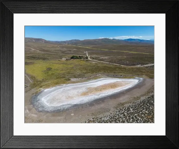 Framed Print : Completely dried out salt lake beside the Ruta40 in Argentina, South America - viewed from above Framed Print : Completely dried out salt lake beside the Ruta40 in Argentina, South America - viewed from above
