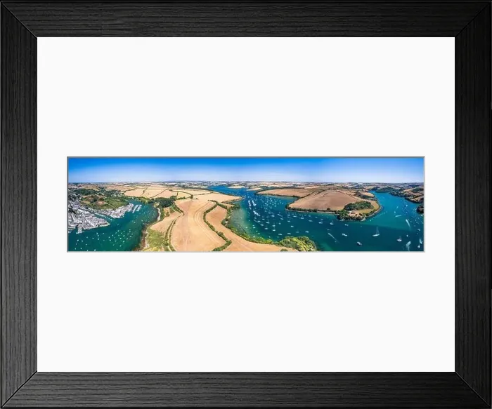 Framed Print : Aerial view of SALCOMBE and Kingsbridge Estuary from a drone, South Hams, Devon, England Framed Print : Aerial view of SALCOMBE and Kingsbridge Estuary from a drone, South Hams, Devon, England
