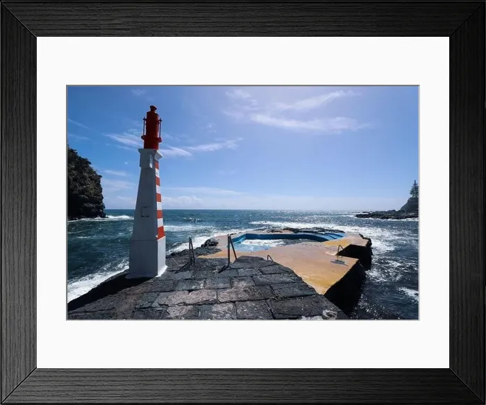 Framed Print : The Caloura natural swimming pool Framed Print : The Caloura natural swimming pool