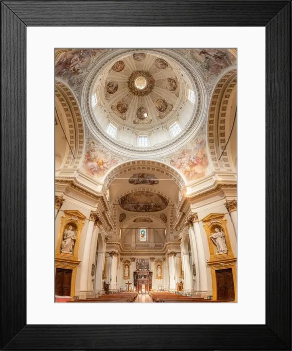 Framed Print : Interior of the church of John the Baptist (Basilica di San Giovanni Battista) in Lonato, Brescia, Garda Lake, Italy Framed Print : Interior of the church of John the Baptist (Basilica di San Giovanni Battista) in Lonato, Brescia, Garda Lake, Italy
