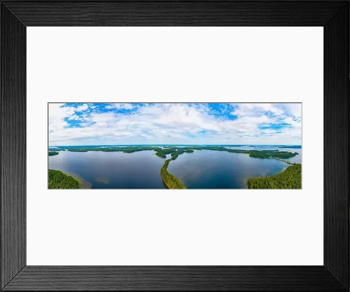 Framed Print : Panorama view of Punkaharju ridge in Finland Framed Print : Panorama view of Punkaharju ridge in Finland