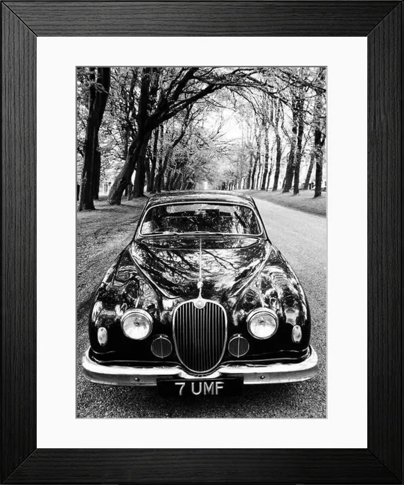 Framed Print : Scanned image of a classic Jaguar 3 Framed Print : Scanned image of a classic Jaguar 3