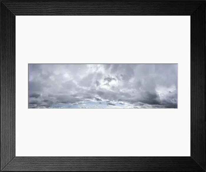 Framed Print : dark overcast sky with stormy clouds before rain. aerial panoramic view Framed Print : dark overcast sky with stormy clouds before rain. aerial panoramic view