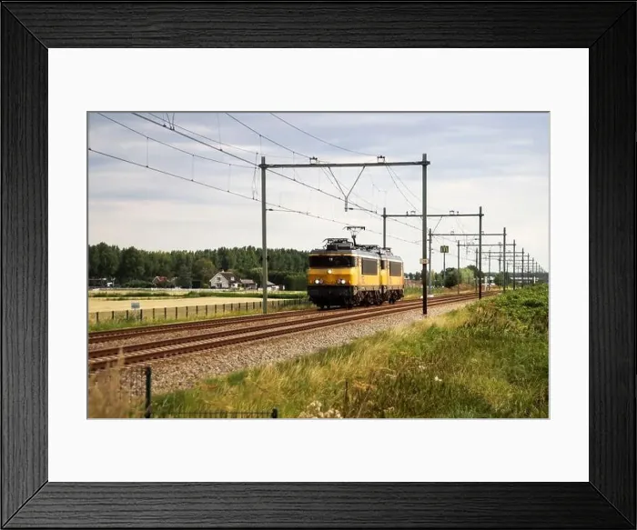 Framed Print : NS Alsthom 1700 locmotives 1750 and 1752 at Railroad track at Moordrecht in the Netherlands Framed Print : NS Alsthom 1700 locmotives 1750 and 1752 at Railroad track at Moordrecht in the Netherlands
