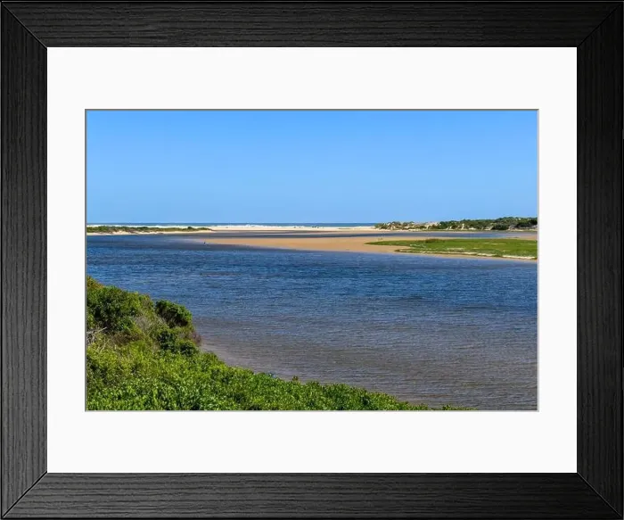 Framed Print : View at the beach of Buffalo bay on South Africa Framed Print : View at the beach of Buffalo bay on South Africa