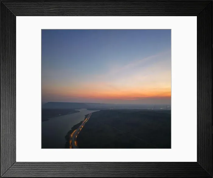 Framed Print : aerial view wind turbine viewpoint at Lamtakong dam Framed Print : aerial view wind turbine viewpoint at Lamtakong dam