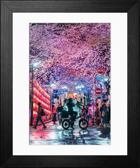 Framed Print : Shibuya Sakuragaoka Sakura Matsuri, Sakura Street - Shibuya, Sakuragaokacho, Shibuya City, Tokyo