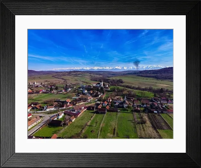Framed Print : Photography of the fortified church located at Hosman Framed Print : Photography of the fortified church located at Hosman