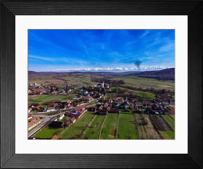 Framed Print : Photography of the fortified church located at Hosman Framed Print : Photography of the fortified church located at Hosman