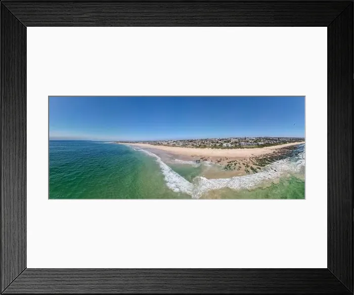 Framed Print : Drone view at the beach of Jeffrey's bay on South Africa Framed Print : Drone view at the beach of Jeffrey's bay on South Africa