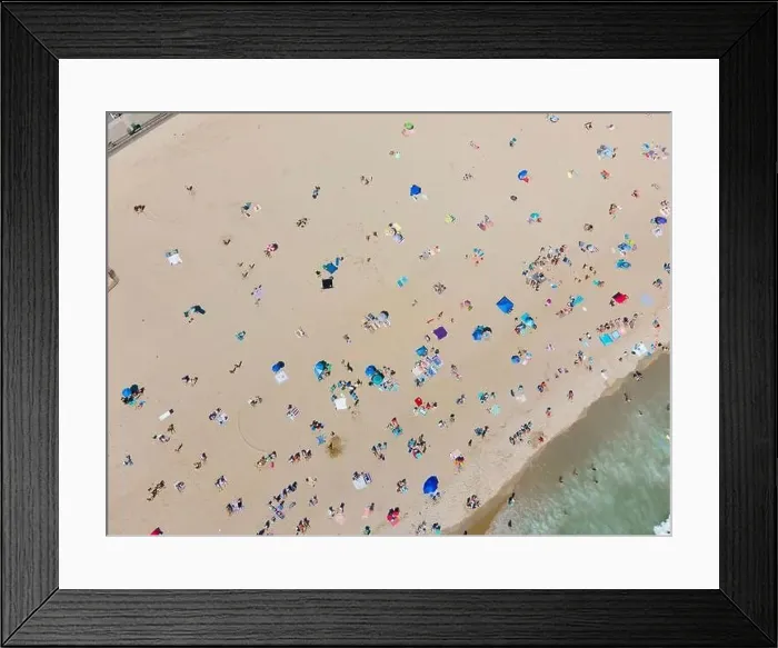 Framed Print : Hampton Beach aerial view including historic waterfront buildings on Ocean Boulevard and Hampton Beach State Park Framed Print : Hampton Beach aerial view including historic waterfront buildings on Ocean Boulevard and Hampton Beach State Park