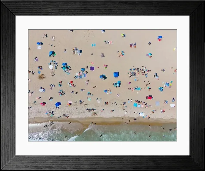 Framed Print : Hampton Beach aerial view including historic waterfront buildings on Ocean Boulevard and Hampton Beach State Park Framed Print : Hampton Beach aerial view including historic waterfront buildings on Ocean Boulevard and Hampton Beach State Park