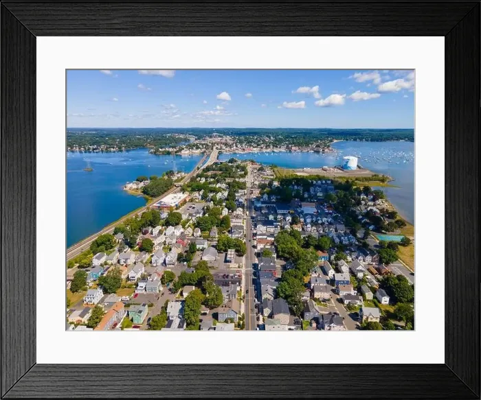 Framed Print : Aerial view of Salem Neck historic district Framed Print : Aerial view of Salem Neck historic district