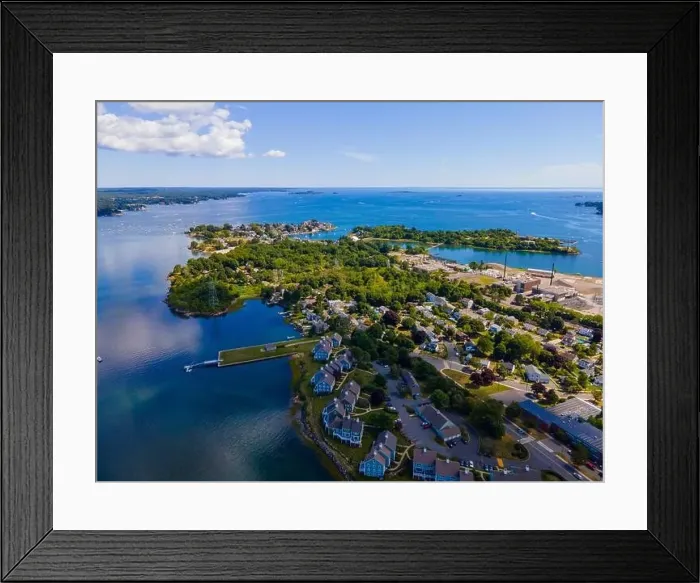 Framed Print : Aerial view of Salem Neck historic district Framed Print : Aerial view of Salem Neck historic district