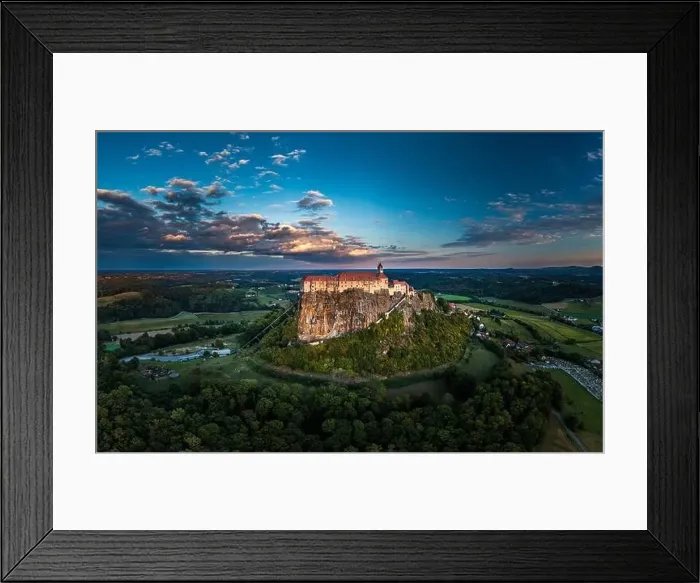 Framed Print : The Majestic Fortress of Riegersburg: A Bird's Eye View: Burg Riegersburg Framed Print : The Majestic Fortress of Riegersburg: A Bird's Eye View: Burg Riegersburg