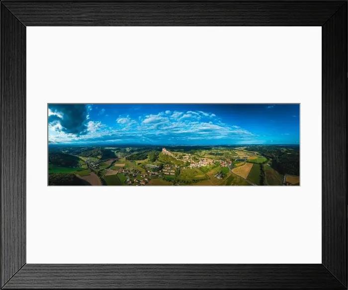 Framed Print : The Majestic Fortress of Riegersburg: A Bird's Eye View: Burg Riegersburg