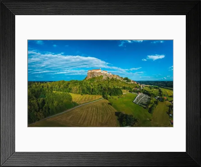 Framed Print : The Majestic Fortress of Riegersburg: A Bird's Eye View: Burg Riegersburg Framed Print : The Majestic Fortress of Riegersburg: A Bird's Eye View: Burg Riegersburg