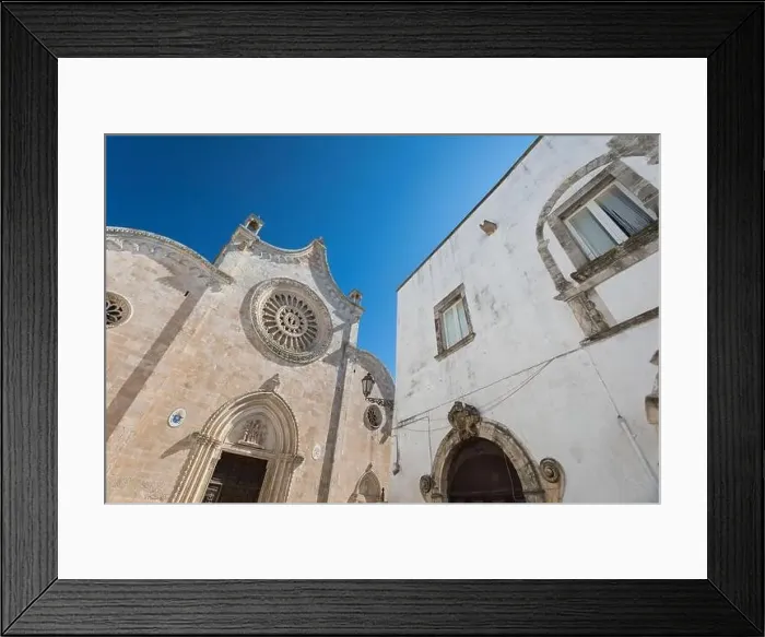 Framed Print : Ostuni aerial viwe, itria valley, apulia, italy Framed Print : Ostuni aerial viwe, itria valley, apulia, italy